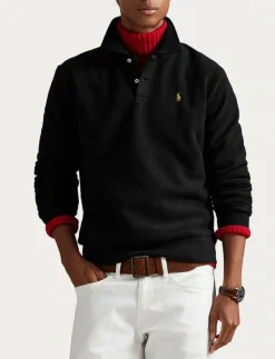 Brushed Fleece Polo-Collar Pullover - Långärmade pikéer