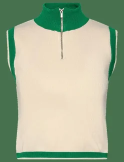 Buttoned round-neck cardigan - Stickade västar