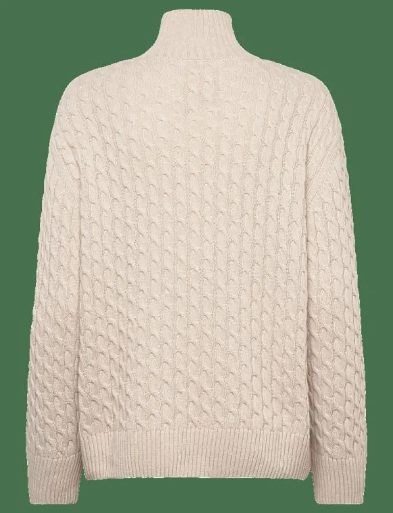 CABLE KNIT MOCK NECK - Polotröjor
