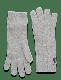 Cable-Knit Wool-Cashmere Gloves - Fingervantar