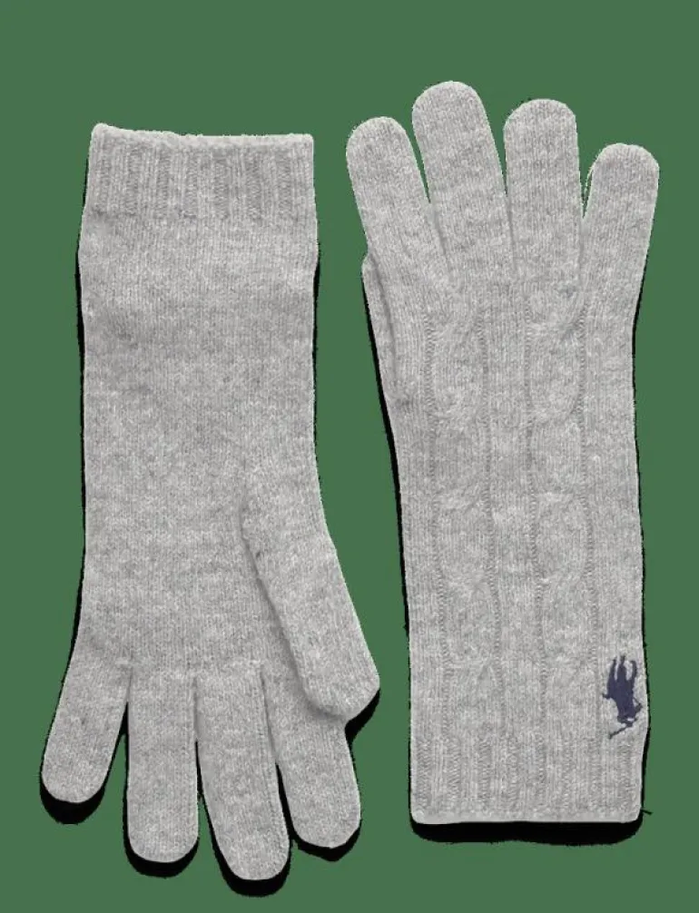 Cable-Knit Wool-Cashmere Gloves - Fingervantar