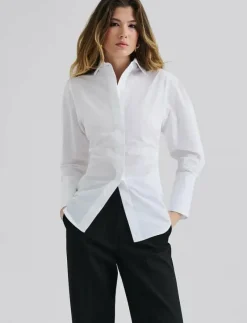 Calisa Fitted Poplin shirt - Långärmade