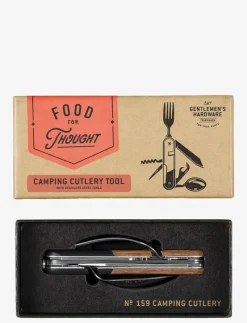 Camping Cutlery Tool Wood 2pcs set - Bestickset