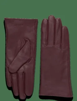 CASHMERE LINED LEATHER GLOVES - Fingervantar