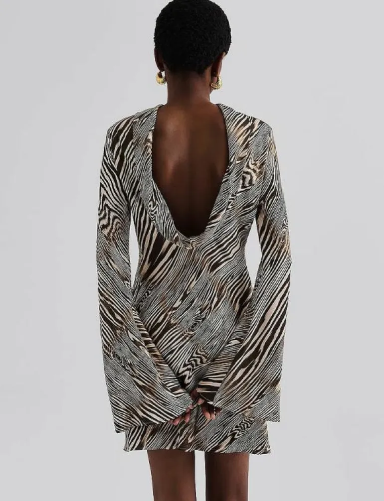 Cezanne Low Back Satin Mini dress - Korta klänningar