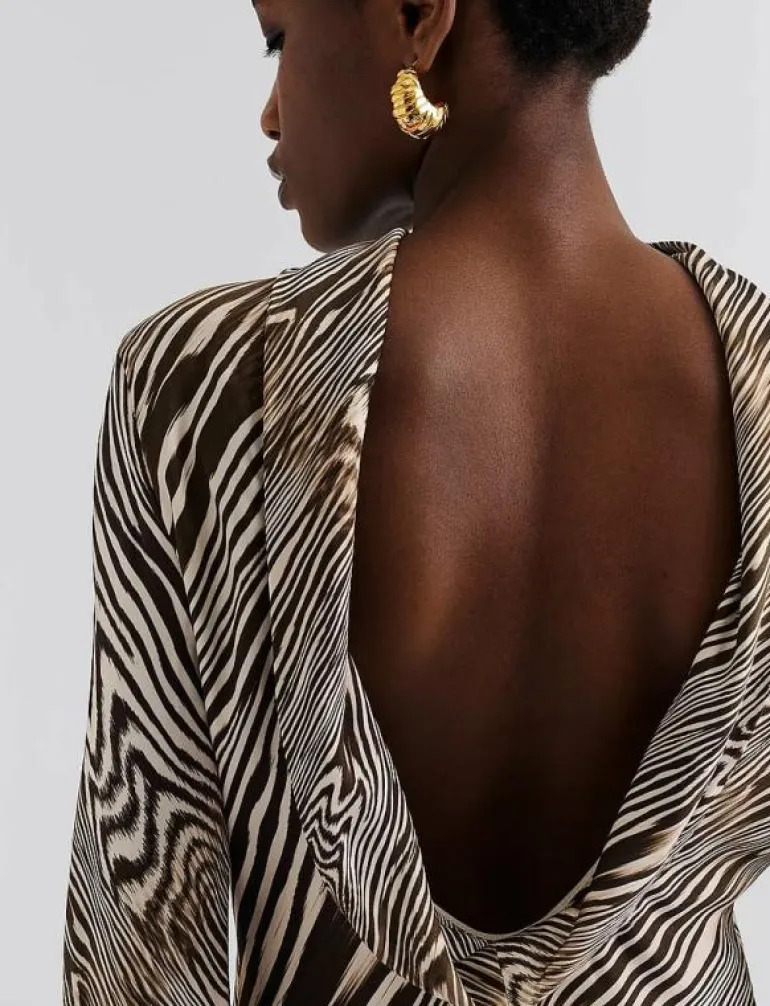 Cezanne Low Back Satin Mini dress - Korta klänningar