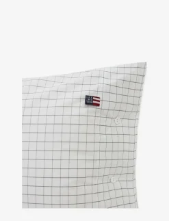 Checked Cotton Poplin Pillowcase - Örngott
