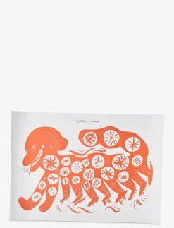 Chinese Dog, Red - 50x70 - Abstrakta