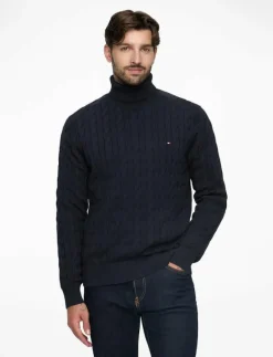 CLASSIC COTTON CABLE ROLL NECK - Polokrage