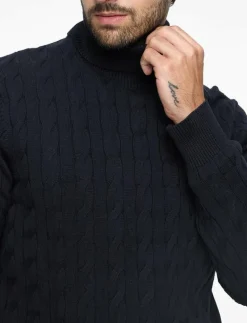 CLASSIC COTTON CABLE ROLL NECK - Polokrage