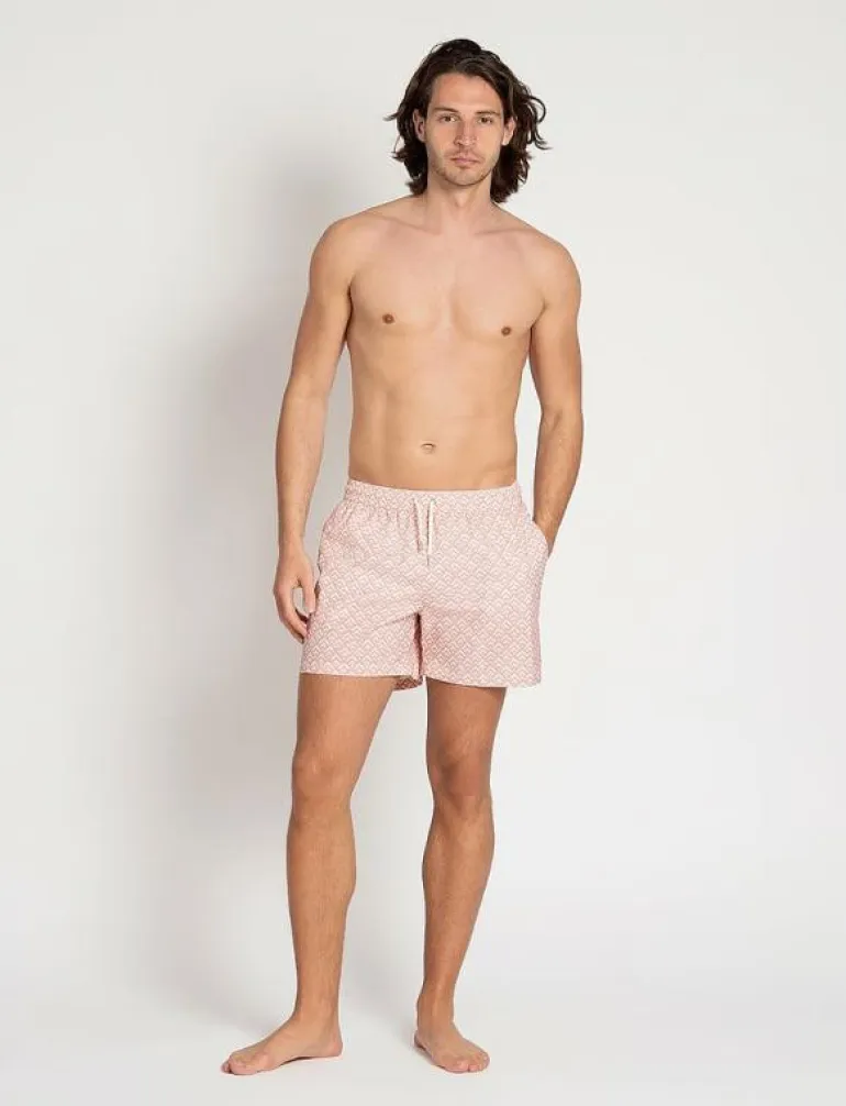 Classic Swim Shorts Rose Chevron - Badbyxor