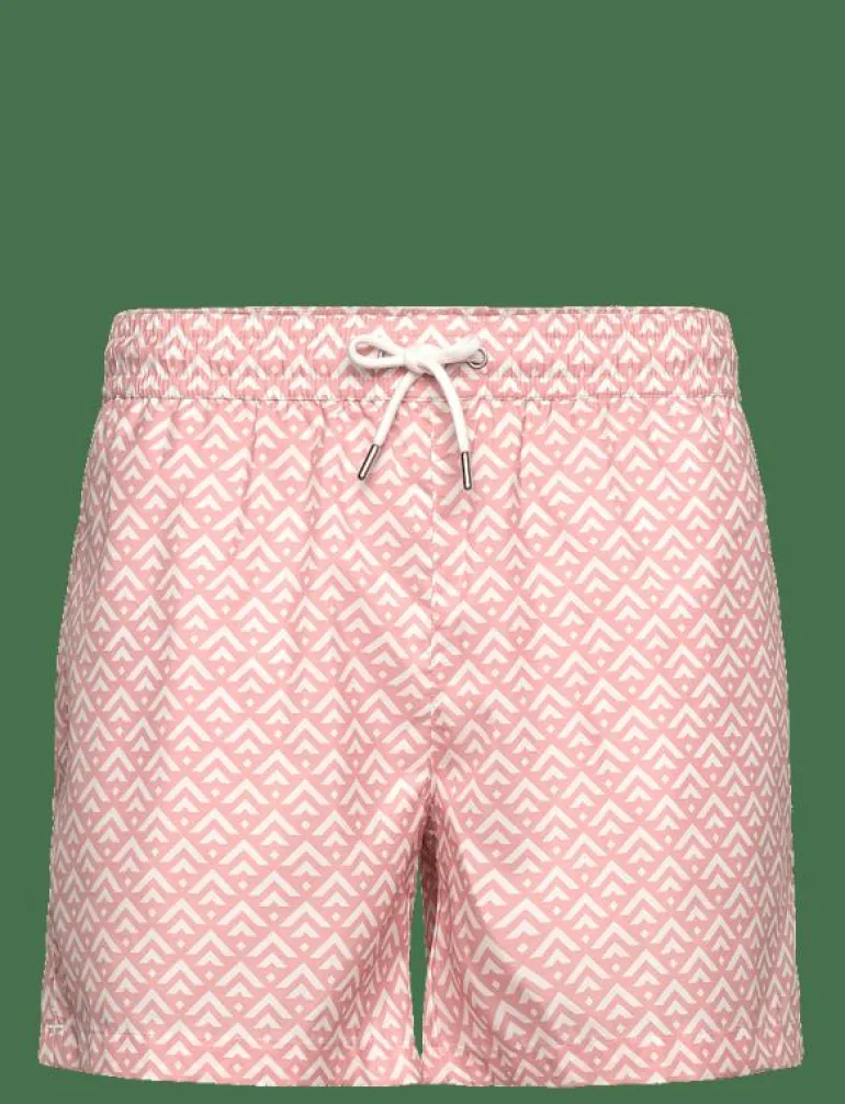 Classic Swim Shorts Rose Chevron - Badbyxor