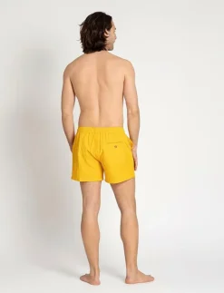 Classic Swim Shorts Yellow Seersucker - Badbyxor