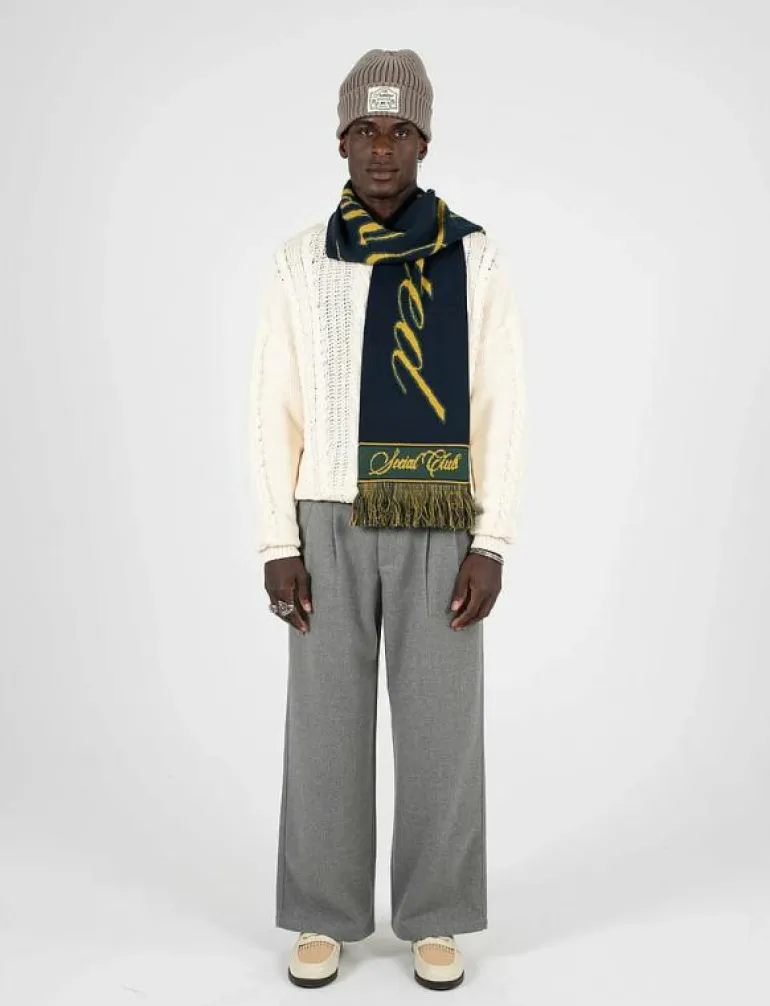 Clubhouse Jaquard Scarf Navy - Halsdukar