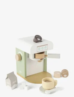 COFFEE MACHINE WOOD XL IN GIFT BOX 14 PARTS - Leksakskök & Tillbehör