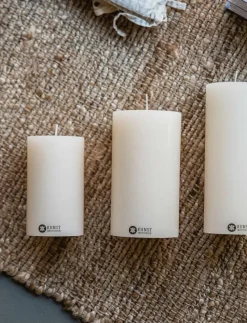 Coloured Handcrafted pillar Candle - Blockljus