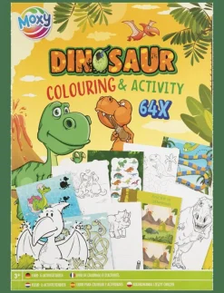 Colouring & Activity Book A4 Dino, 64 pages - Målar- & pysselböcker