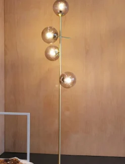 Como Golvlampa rök/ mässing - Golvlampor
