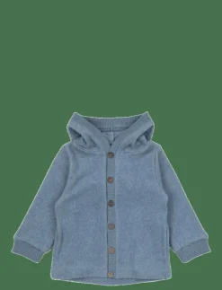 Cotton Fleece Cardigan w Hood - Jackor