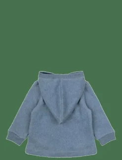 Cotton Fleece Cardigan w Hood - Jackor