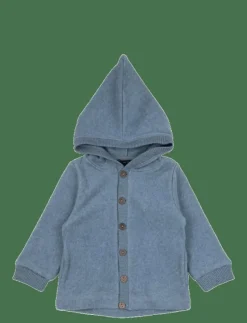 Cotton Fleece Cardigan w Hood - Jackor
