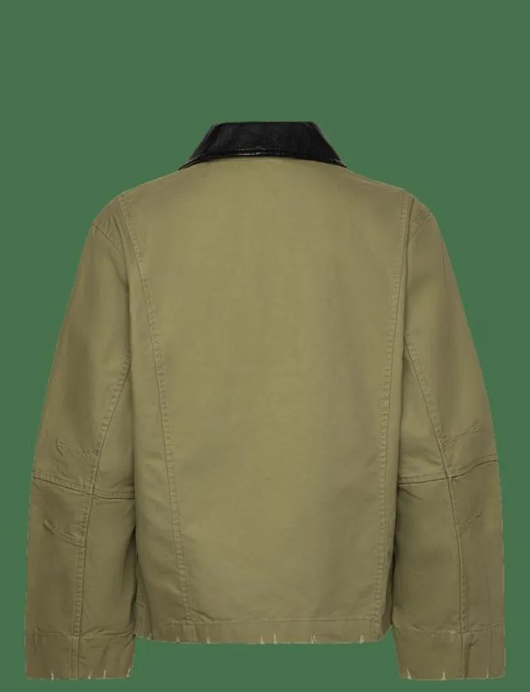 Cotton jacket with contrasting collar - Tunna jackor