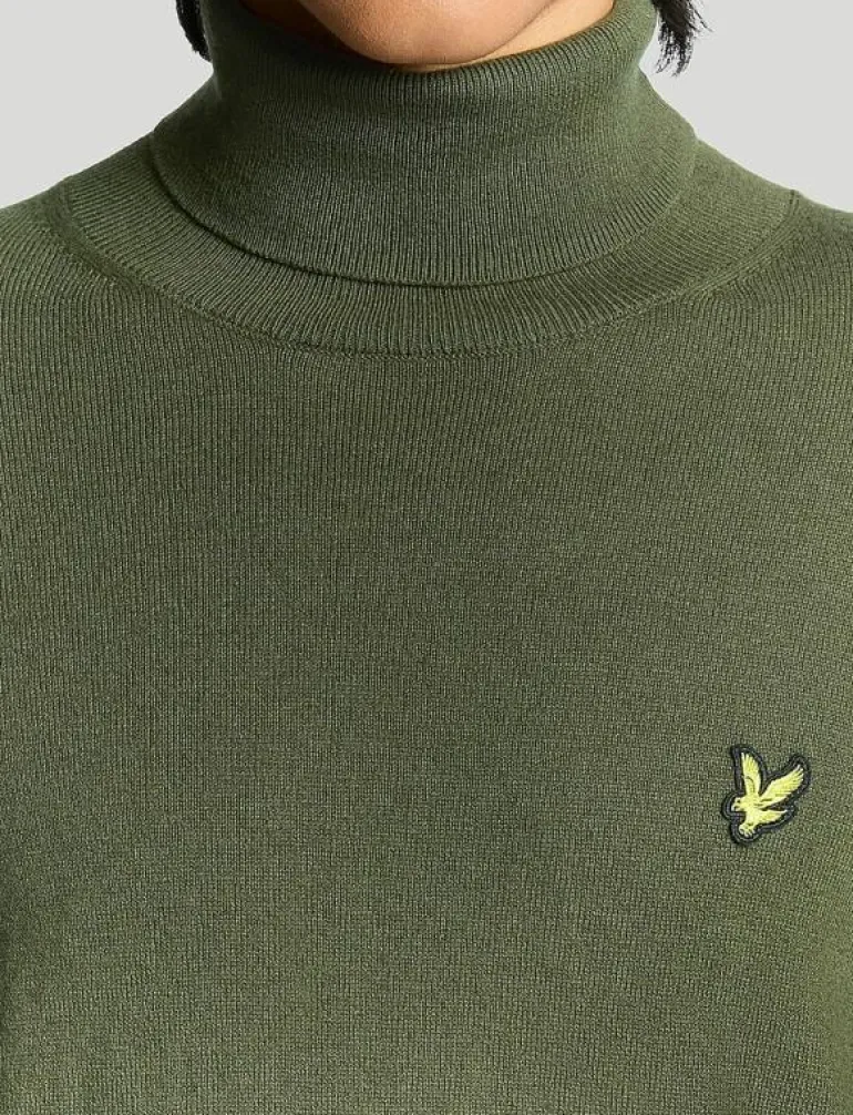 Cotton Merino Turtleneck Jumper - Polokrage