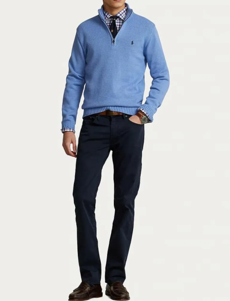 Cotton Quarter-Zip Sweater - Polokrage
