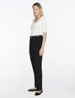 Cotton Stretch Scoop Neck Top - T-shirts