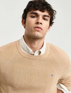 COTTON WOOL RIB C-NECK - Rundhalsad