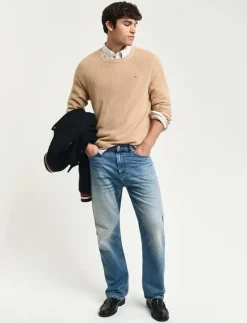 COTTON WOOL RIB C-NECK - Rundhalsad