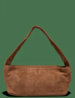 CPH BAG 510 suede cognac - Axelremsväskor