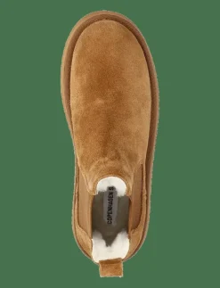 CPH258 suede cognac - Varmfodrade skor