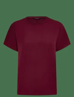 CREPE LIGHT CREW NECK TOP - T-shirts