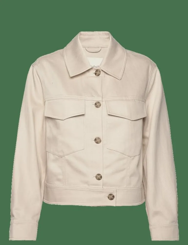 CROPPED LINEN BLEND JACKET - Tunna jackor