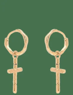 Cross - Earrings Gold-plated - Örhängen