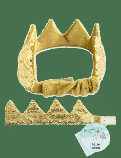 CROWN GOLD SEQUIN - Maskeradtillbehör