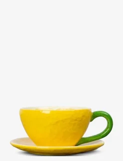 Cup and plate Lemon - Kaffekoppar