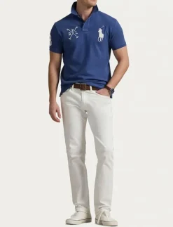 Custom Slim Fit Big Pony Mesh Polo Shirt - Kortärmade pikéer