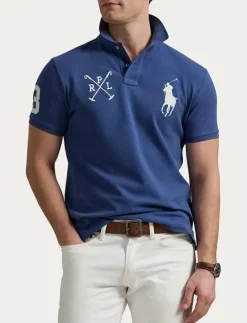 Custom Slim Fit Big Pony Mesh Polo Shirt - Kortärmade pikéer