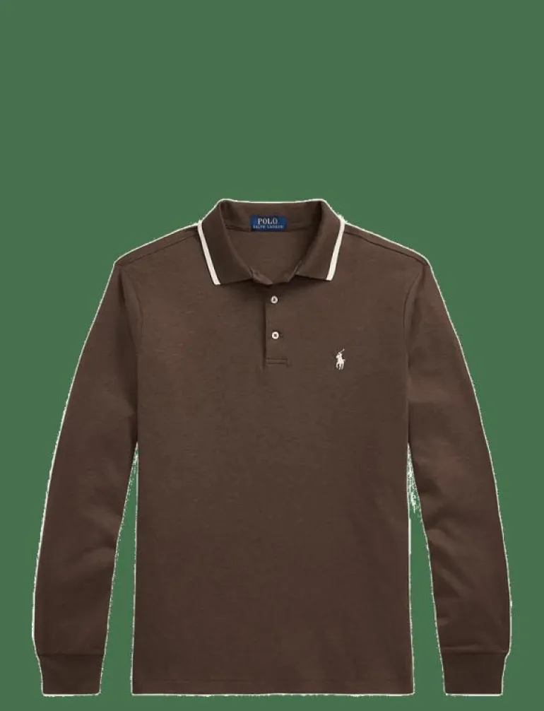 Custom Slim Fit Soft Cotton Polo Shirt - Långärmade pikéer