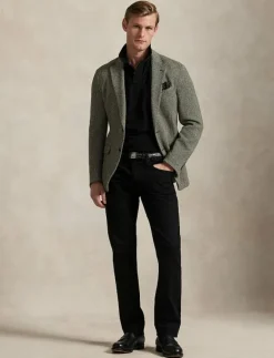 Custom Slim Plaid-Trim Mesh Polo Shirt - Kortärmade pikéer
