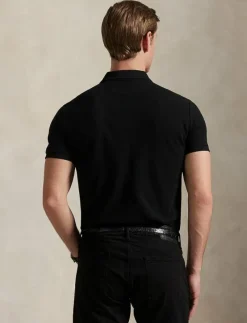 Custom Slim Plaid-Trim Mesh Polo Shirt - Kortärmade pikéer