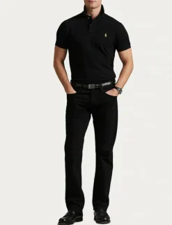 Custom Slim Plaid-Trim Mesh Polo Shirt - Kortärmade pikéer