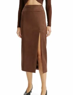 DANTE VEGAN SUEDE MIDI SKIRT - Midi kjolar