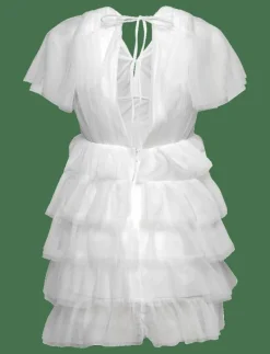 Deep V-neck Tulle Dress - Korta klänningar