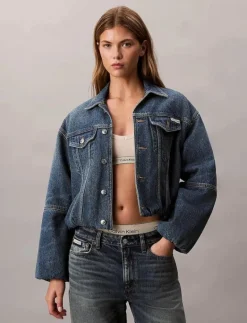 DENIM BUBBLE JACKET TINTED ORCHA - Overshirts