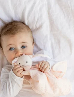 Diinglisar, Snuttefilt, Kanin, Muslin, Babyrosa - Snuttefiltar