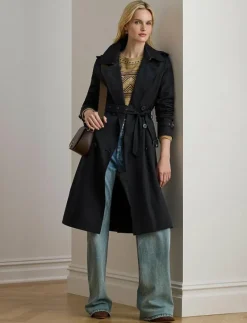 Double-Breasted Belted Trench Coat - Trenchcoats