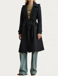 Double-Breasted Belted Trench Coat - Trenchcoats